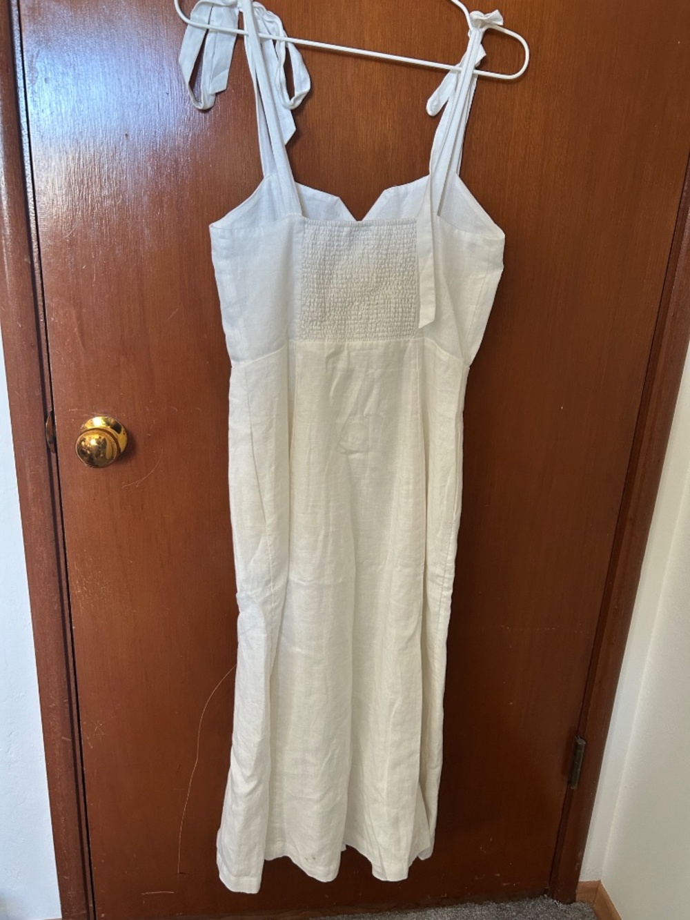 Aritzia Wilfred 100% Linen Midi Dress Size 6 | Fully Lined | Coastal & Parisian - Picture 4 of 7